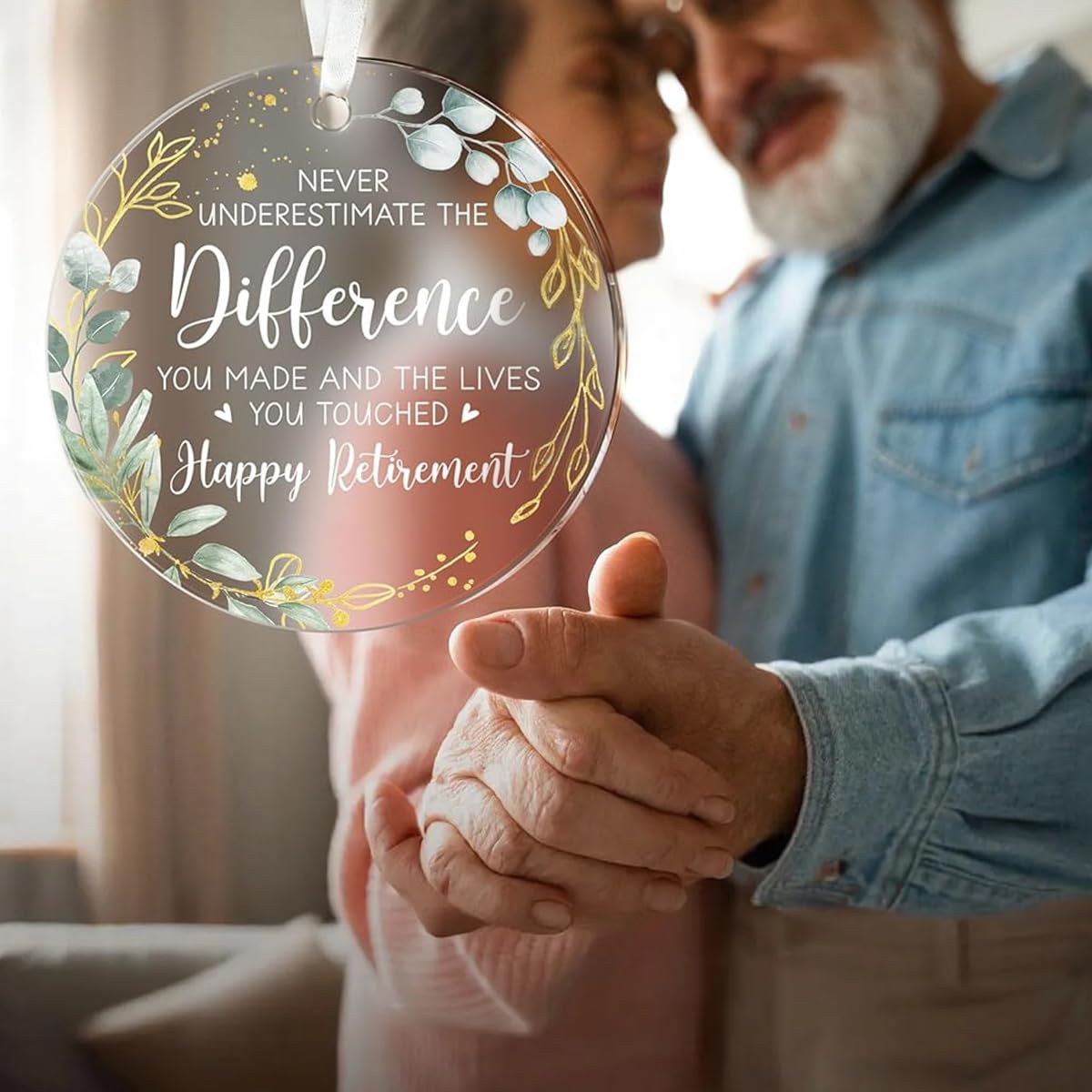 HASTHIP Retirement Gifts for Men and Women featuring 3.54 in Acrylic Ornament with Gift Box | Wall Hanging Keepsake for Coworker or Teacher