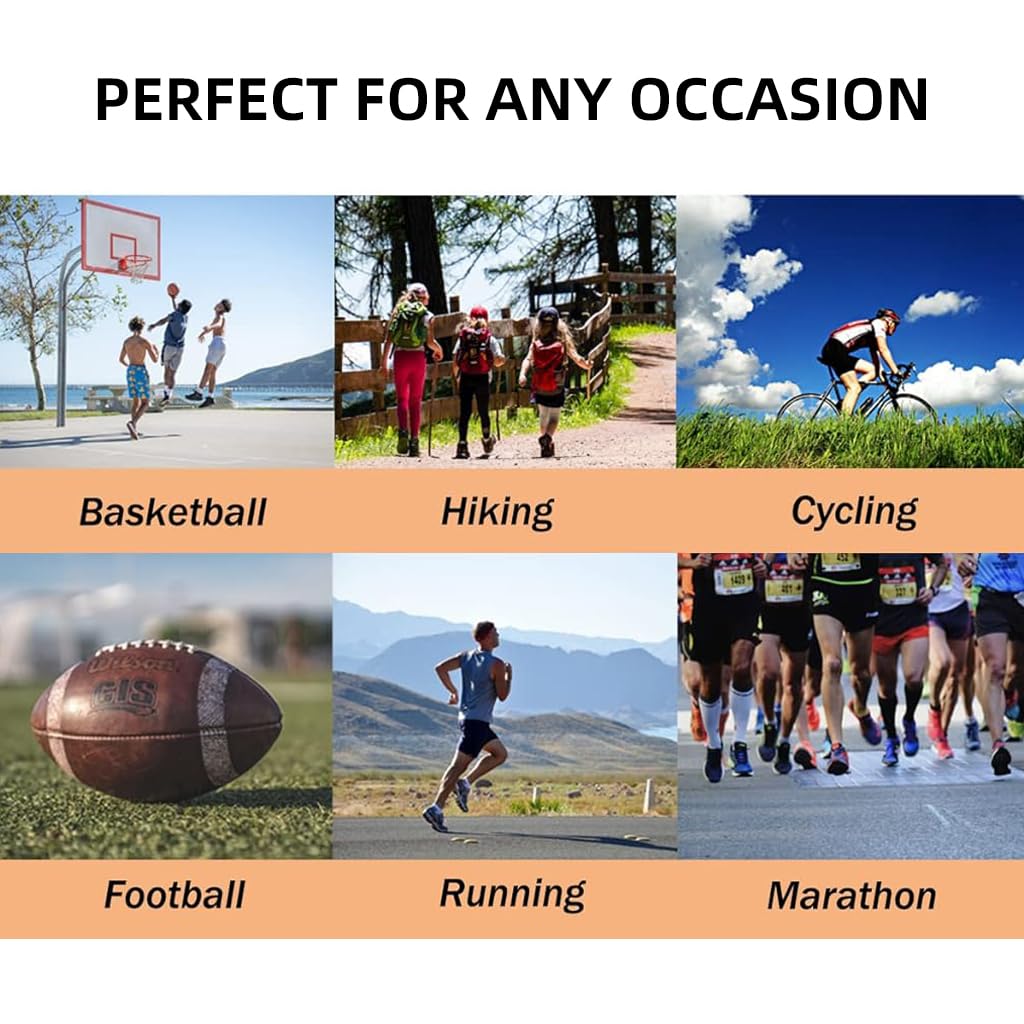 Proberos Sport Socks for Men with Anti Slip Sole and Calf Compression Support | 3 Pairs