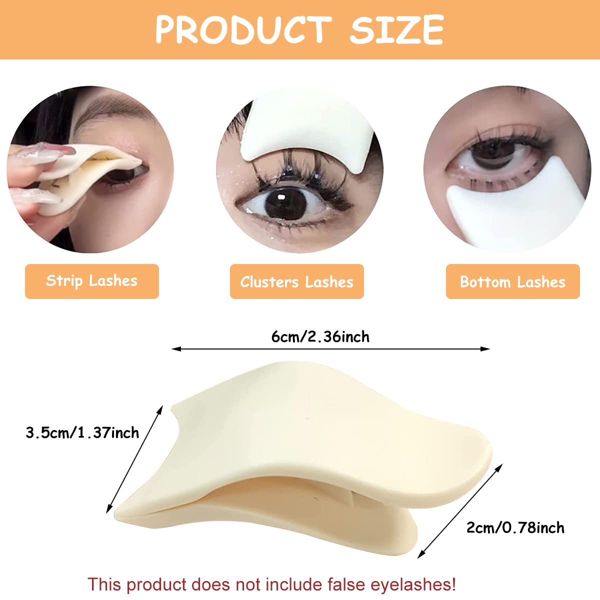 MAYCREATE False Eyelash Applicator Tool for Easy Lash Extension with Arc Clip Design | Plastic Makeup Tweezer for Beginners