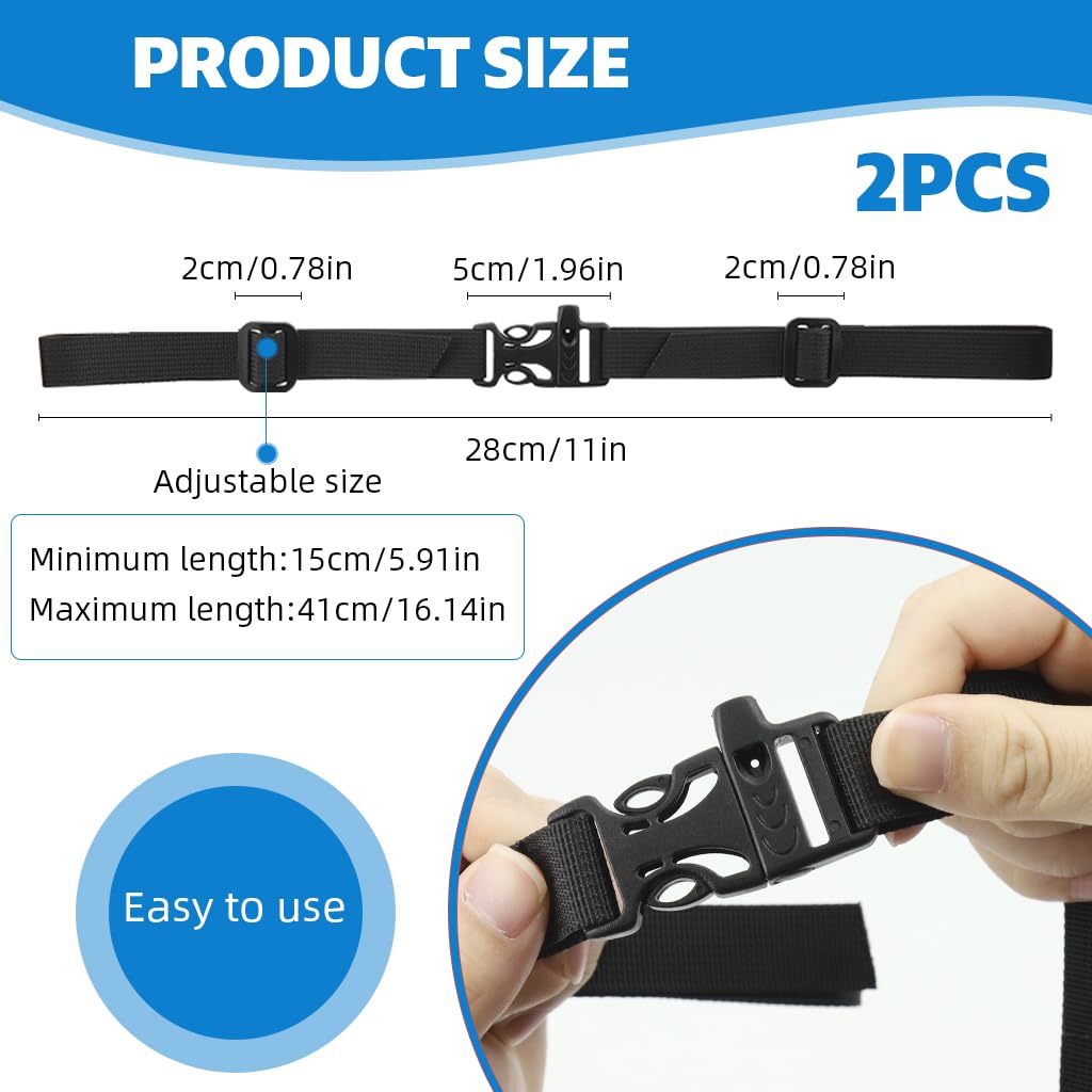 Proberos Backpack Chest Strap Buckle for Camping Travel with Quick Release | 3 PCS Red