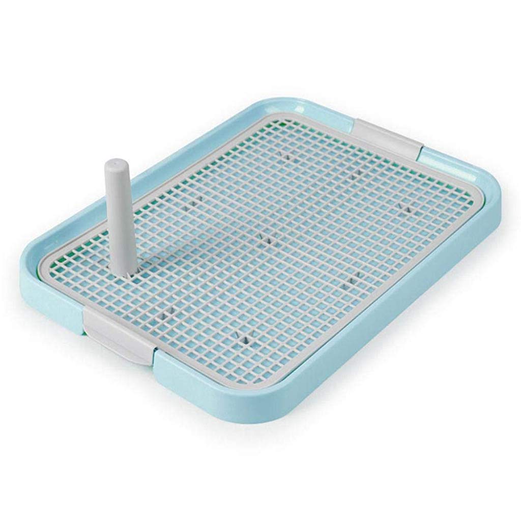 PATPAT Dog Potty Training Tray for Indoor Use with Removable Mesh Grate 19x14 in Blue | Ideal for Puppies and Small Dogs
