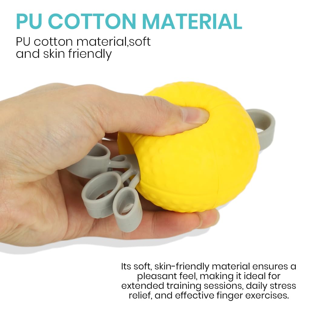 Proberos Hand Gripper Ball for Grip and Finger Exercise with 20lb Resistance | Platinum Silicone