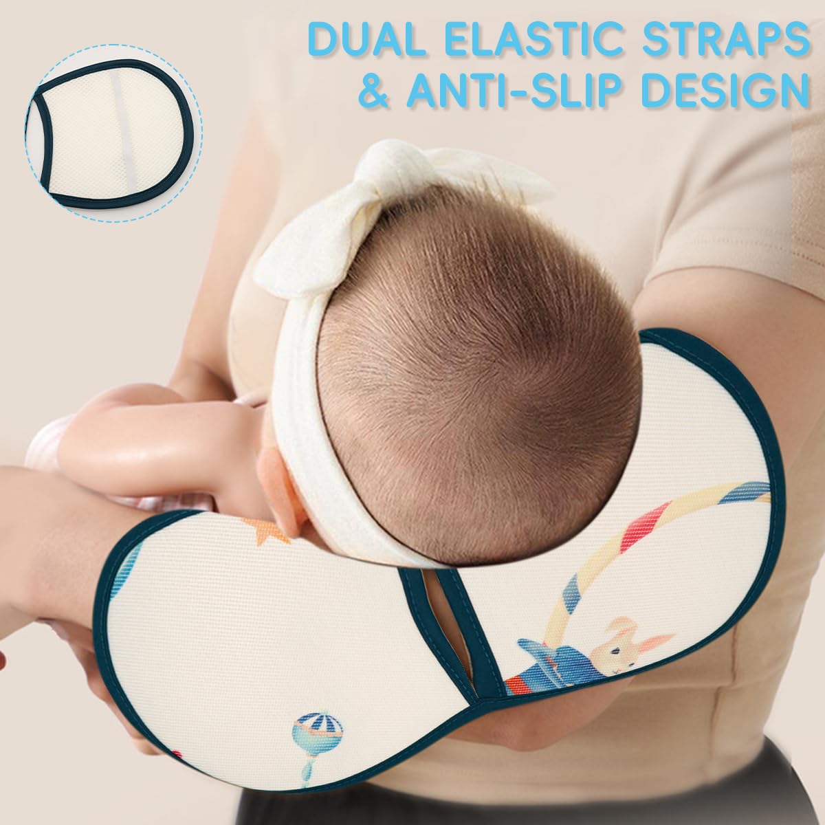 SNOWIE SOFT Breastfeeding Elbow Cool Mat for Nursing with Dual Elastic Straps | Breathable Cushion Pad