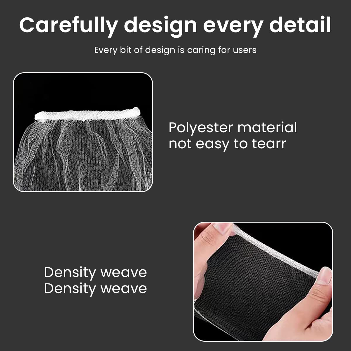 HASTHIP Kitchen Sink Filter Bags 300 pcs for Anti Clogging with Elastic Mesh Strainer | Fits Most Drains