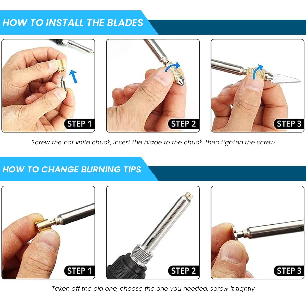 Serplex Wood Burning Kit for DIY Crafts with 62 Pieces and Dual Function Soldering Pen