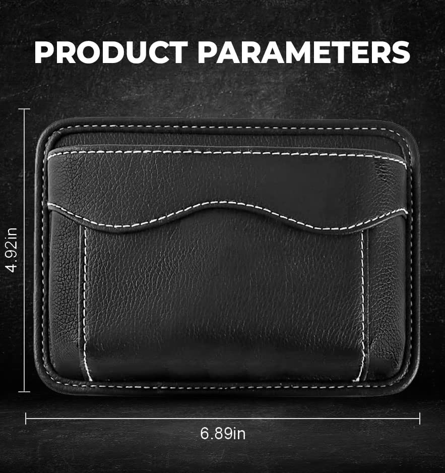 STHIRA Car Storage Organizer Pouch for Seat Side with Self Adhesive Design 17×12cm PU