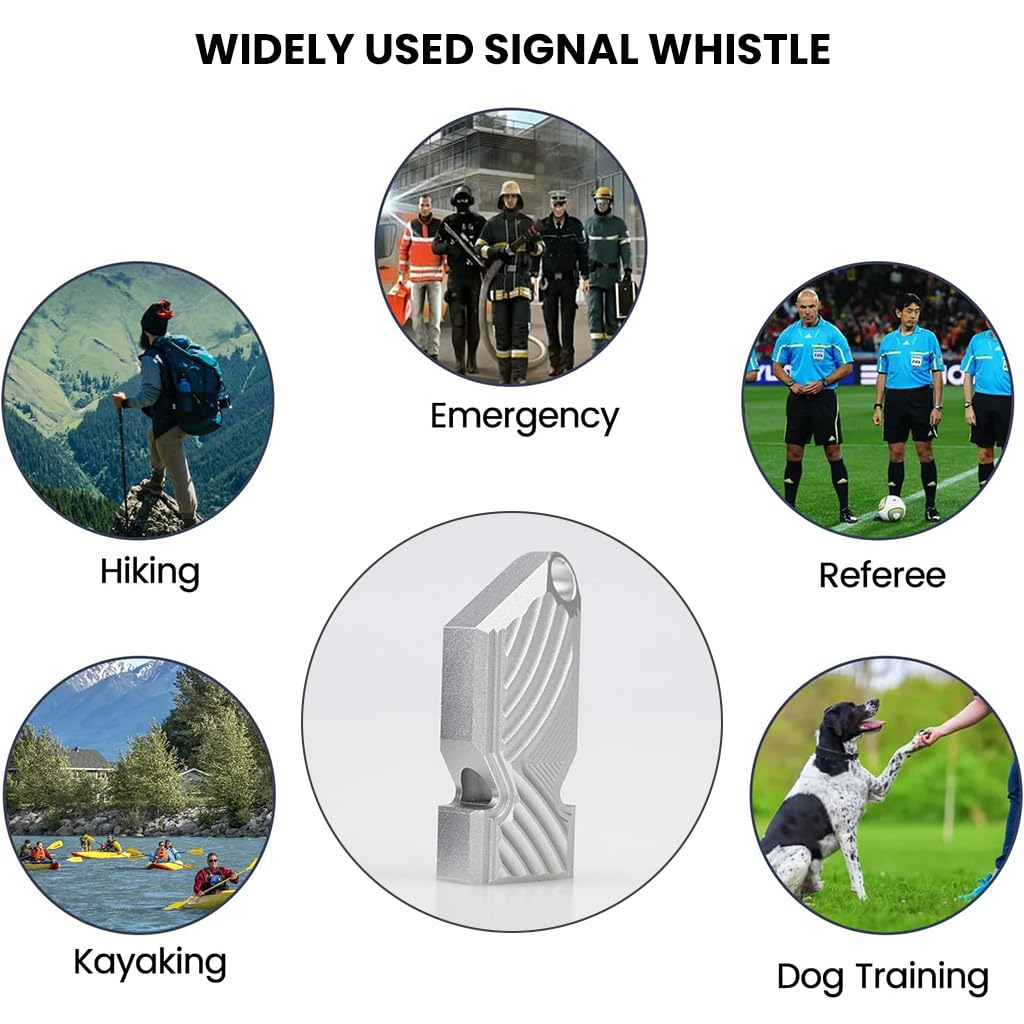 ZIBUYU® Double-Tube Whistle Aluminum Alloy Survival Whistle