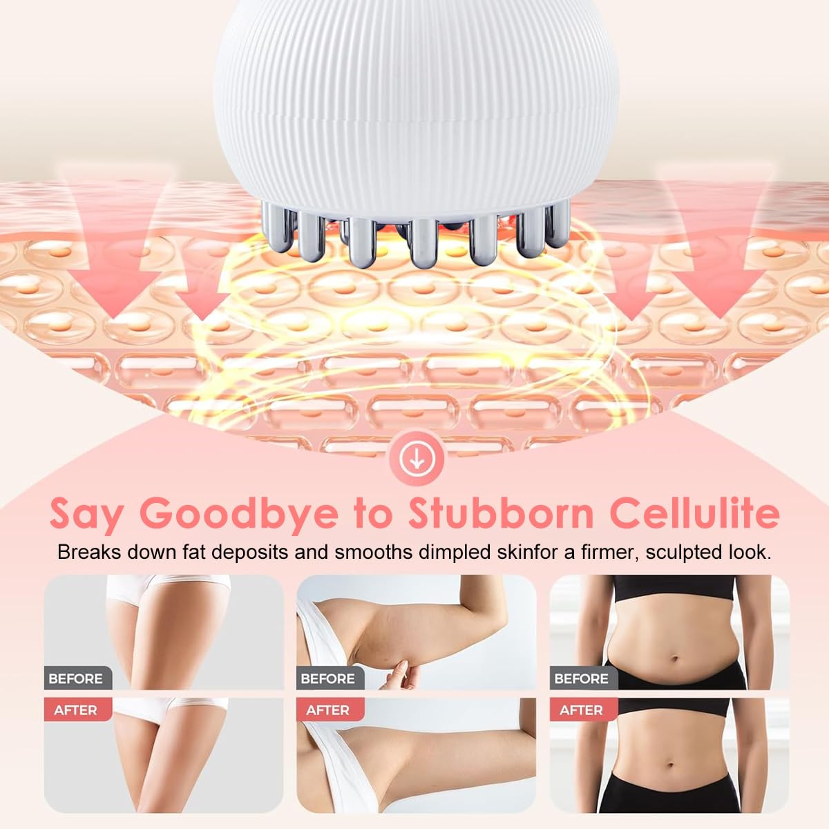 HANNEA Lymphatic Drainage Massager for Legs and Arms with Microcurrent and Heat | Rechargeable White