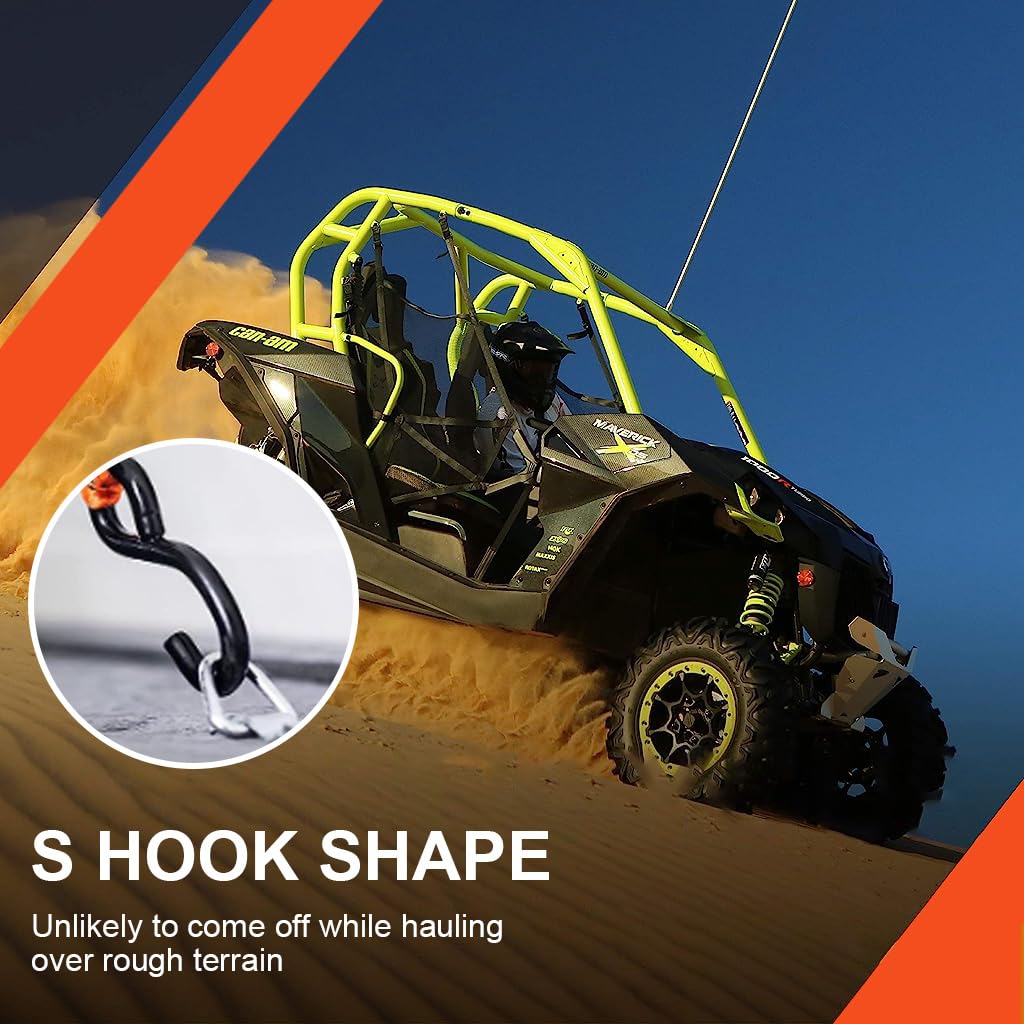 HASTHIP Ratchet Straps for Secure Cargo Transport featuring Double S Hooks and 1600lb Strength