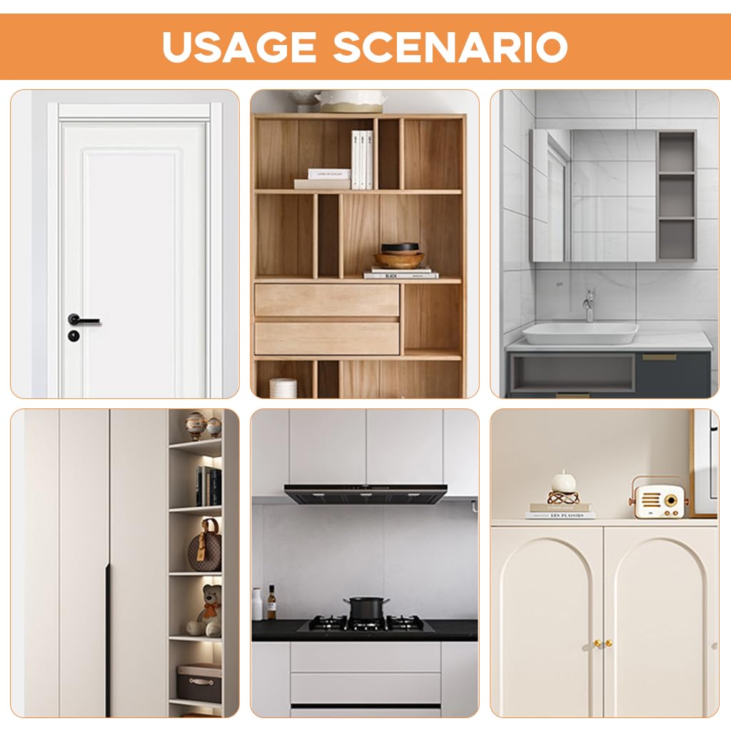 Serplex Magnetic Door Catches 2PCS for Cabinets with 10lbs Force and Adhesive Mount | Stainless Steel No Drill Latch