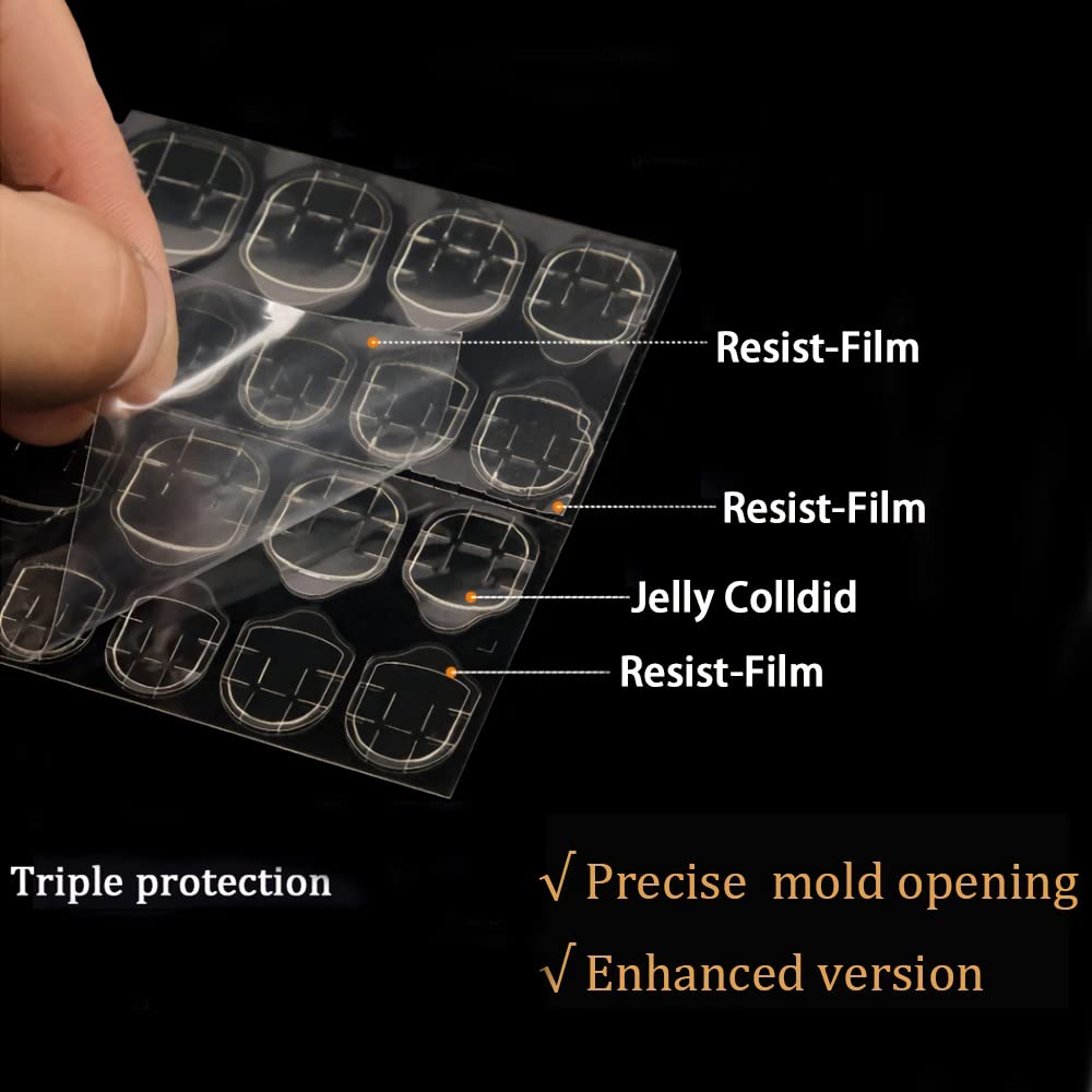 ZIBUYU Press On Nails for Home Salon Use with 24 PCS Full Cover Matte Design | ABS Resin False Nails