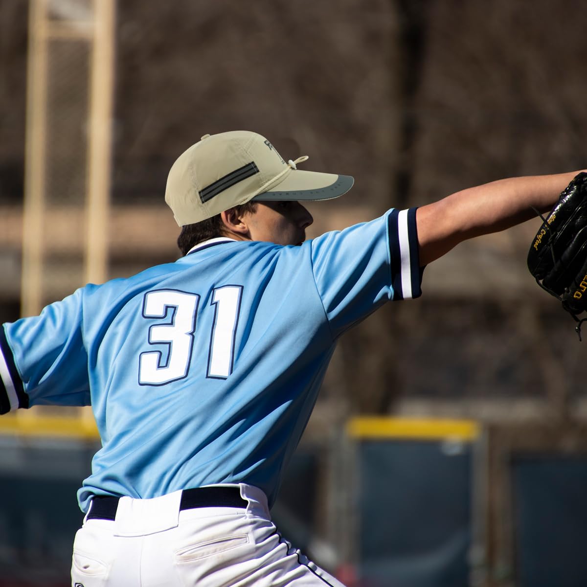 GUSTAVE Sport Baseball Cap for Outdoor Activities with 10.5cm Brim and Chin Cord | UPF50+ Sun Protection Adjustable Fit