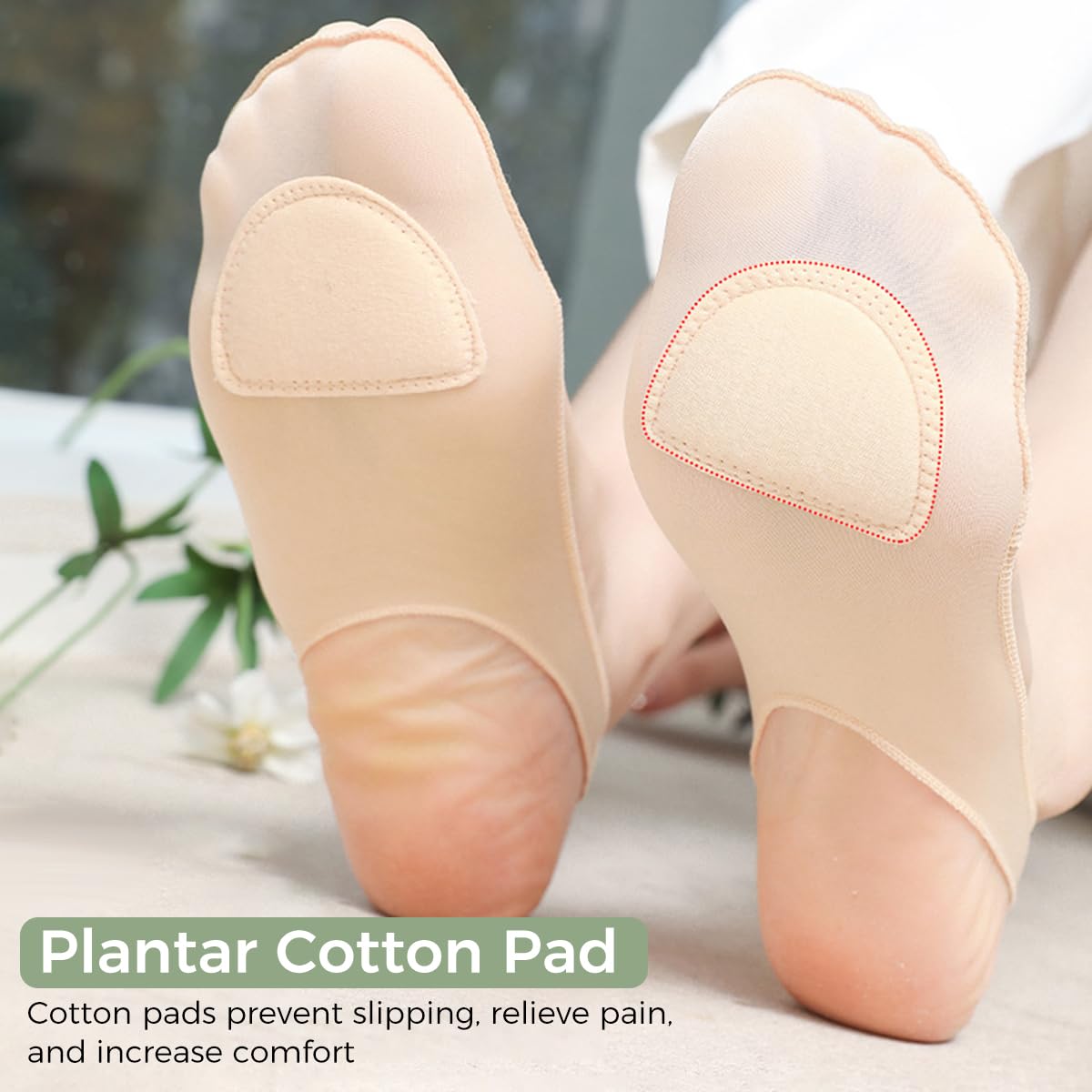 MAYCREATE No Show Socks for Women featuring Non Slip Design with Soft Forefoot Pads | Ice Silk Liner 5 Pairs