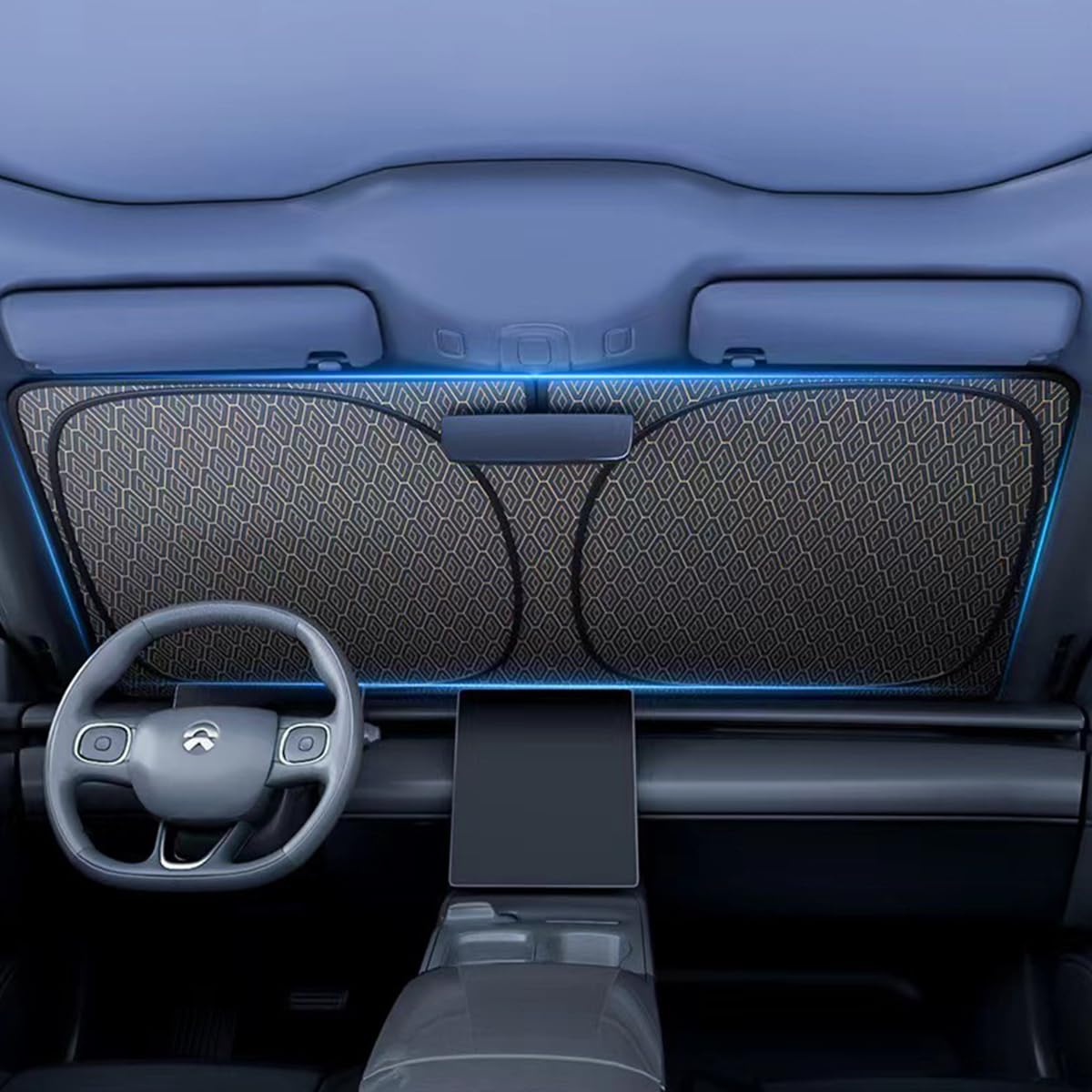 STHIRA Car Window Shade for UV Protection with Glass Fiber Frame 57x31 in | Foldable