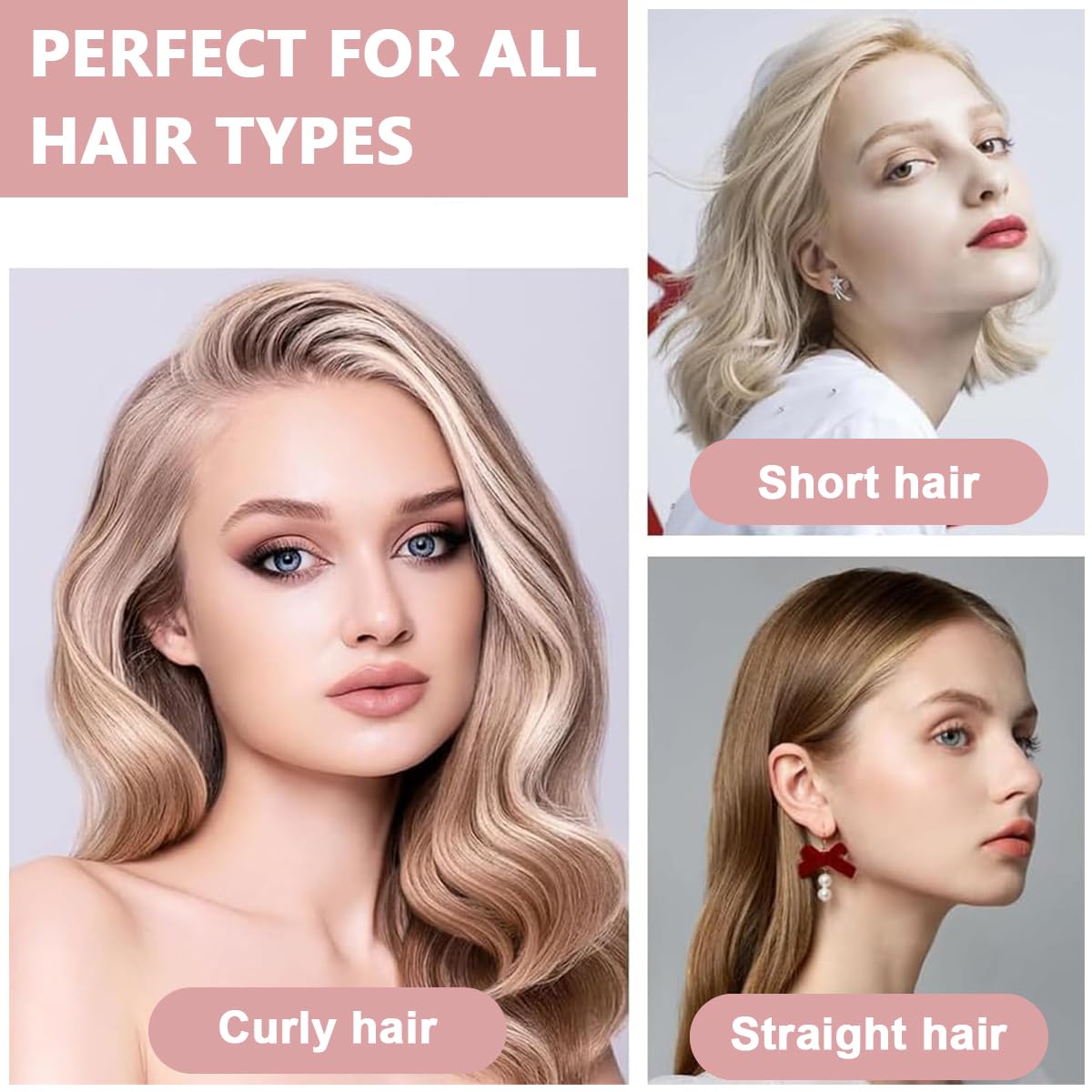 SANNIDHI Heatless Hair Curler for All Hair Types with 2 Sets Satin Caps | Soft Overnight DIY Styling Tool in Grey