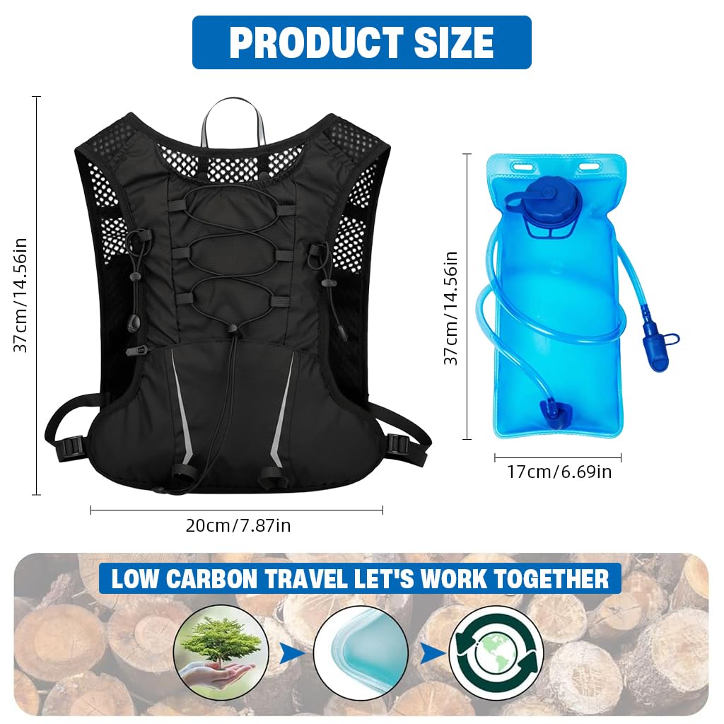 Proberos Hydration Backpack for Hiking and Running with 3L Water Bladder and Multi Pockets