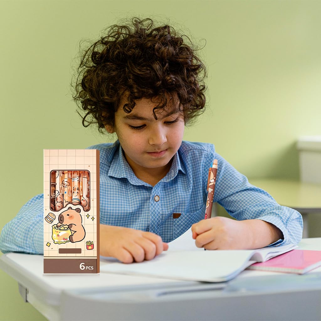 Climberty Erasable Gel Pens Set for Students with Click Design and Rubber Eraser Cap | 6Pcs Blue Ink