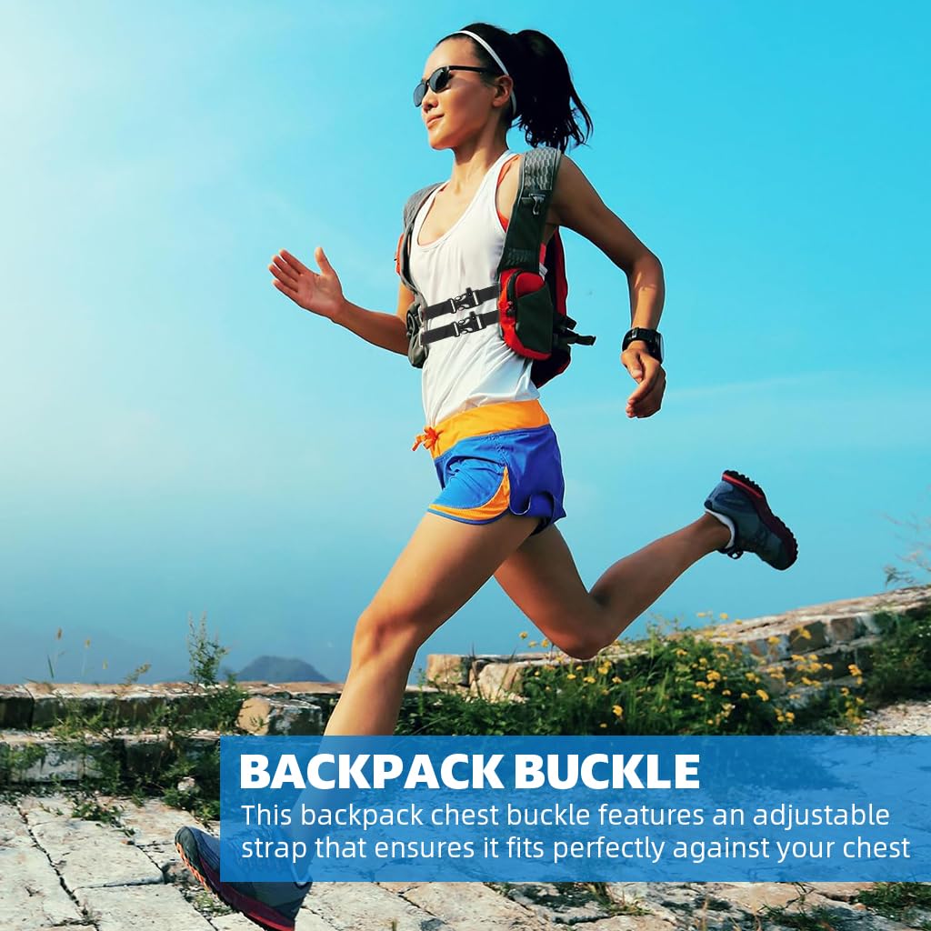 Proberos Backpack Chest Strap Buckle for Camping Travel with Quick Release | 3 PCS Red