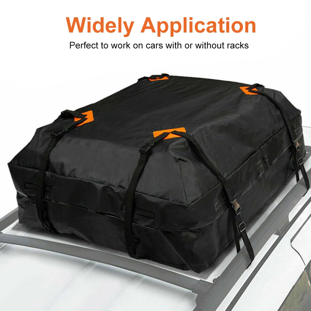 STHIRA Car Roof Luggage Bag for Road Trips featuring 400L Capacity and 4 Quick Release Buckles | 420D Oxford Waterproof Material