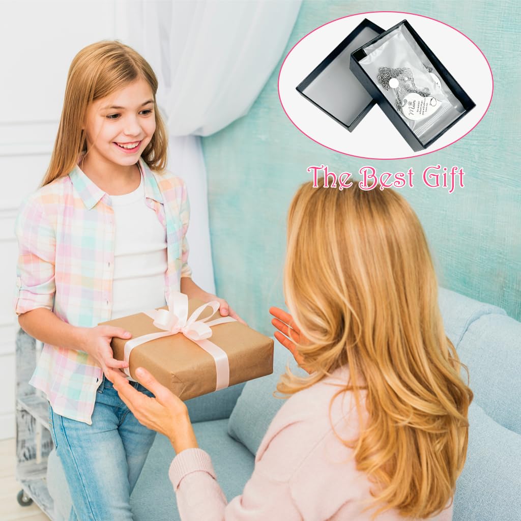 Venzina Necklace for Women with 50cm Chain Featuring Matching Heart Pendants | Mother Daughter Gift