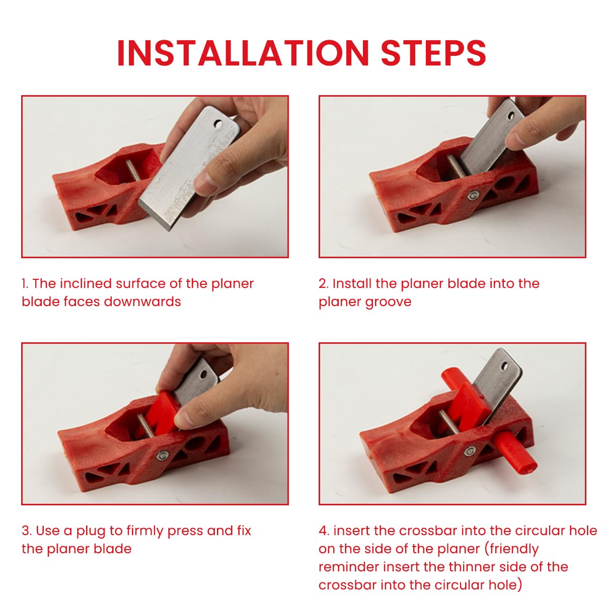Serplex Hand Planer for Woodworking with Finely Ground Steel Blade & Ergonomic Grip | Ideal for DIY Carpentry and Furniture Trimming