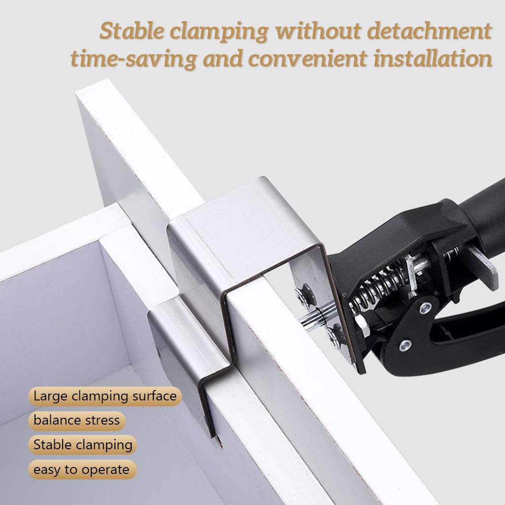 Serplex Woodwork Clamp for Drawer Front Mounting featuring Self Adapting Jig & Stainless Steel | 2PCS Cabinet Installation Tool