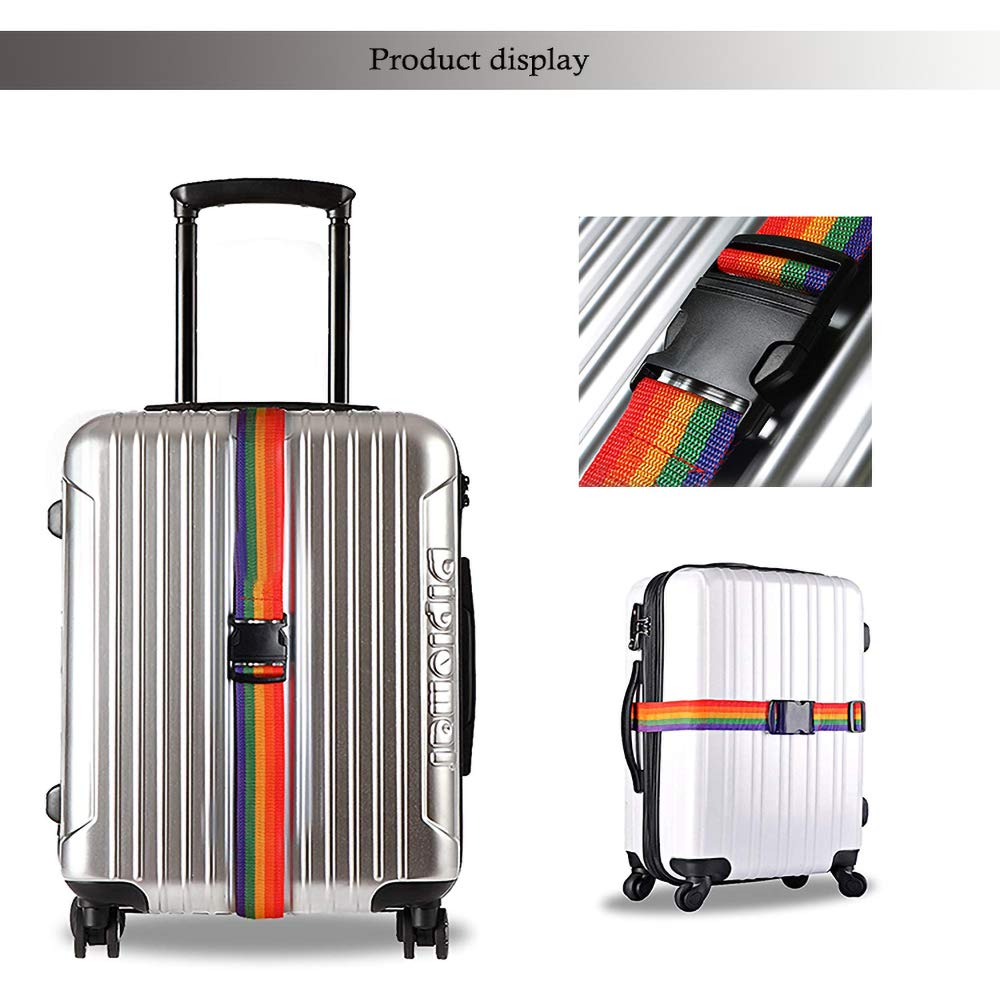 ZIBUYU Bag Straps for Luggage featuring Quick Release Buckle and 78 in Adjustable Belt | 2 Pcs Polypropylene TSA Approved Travel Accessory