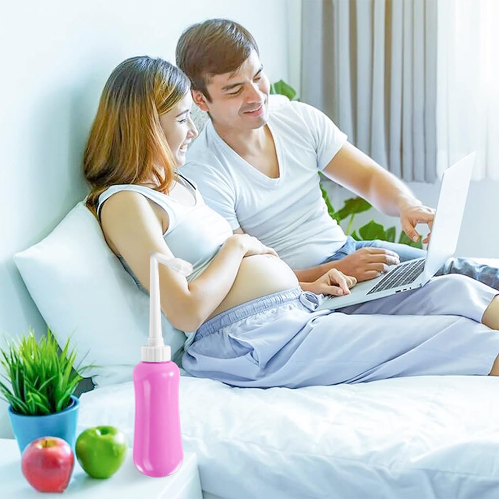 HANNEA Toilet Spray Jet Portable Bidet 450ml with Retractable Nozzle for Postpartum Care