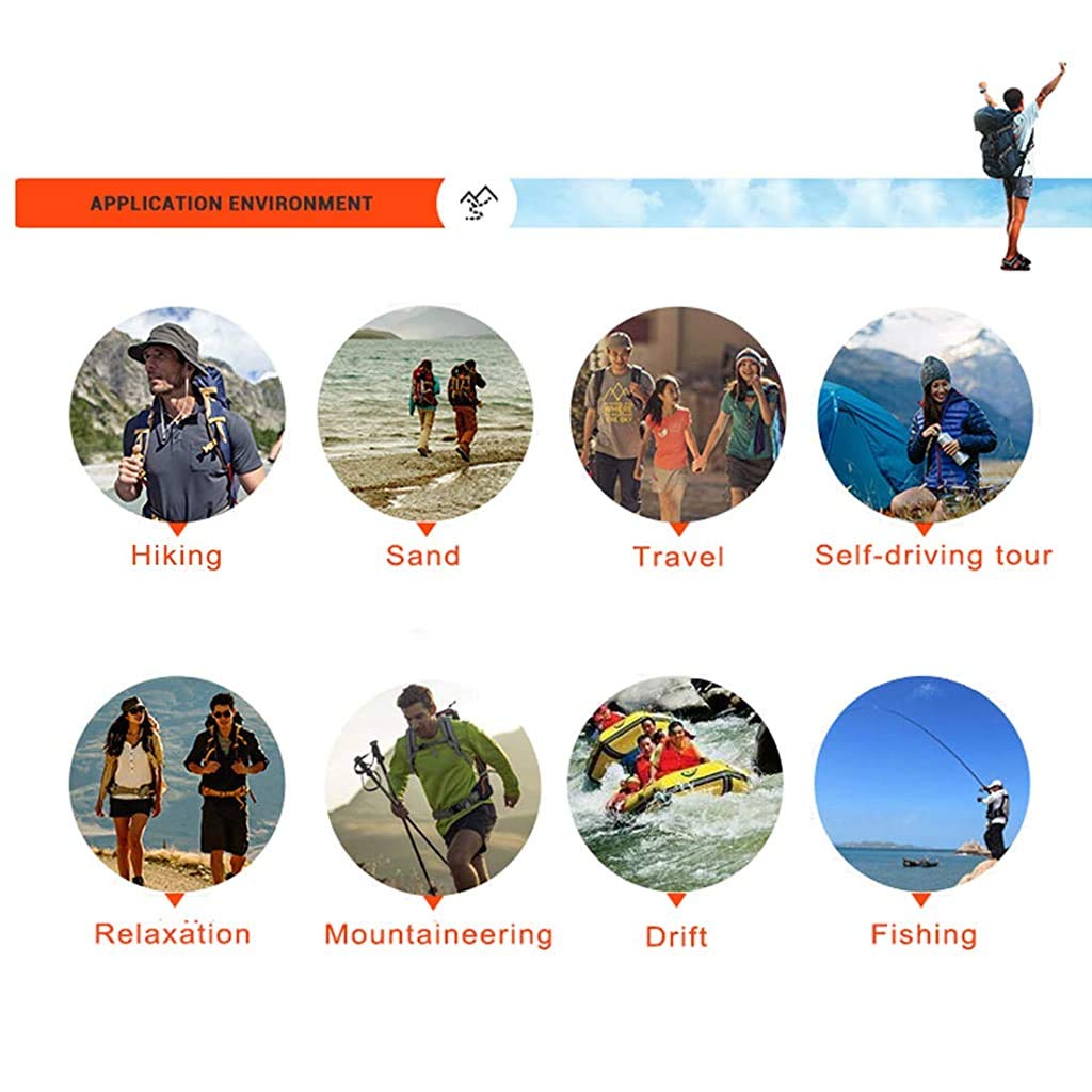 GUSTAVE Women Sun Wide Brim UV Protection Hat with 5.5 in Brim and Detachable Flaps Purple