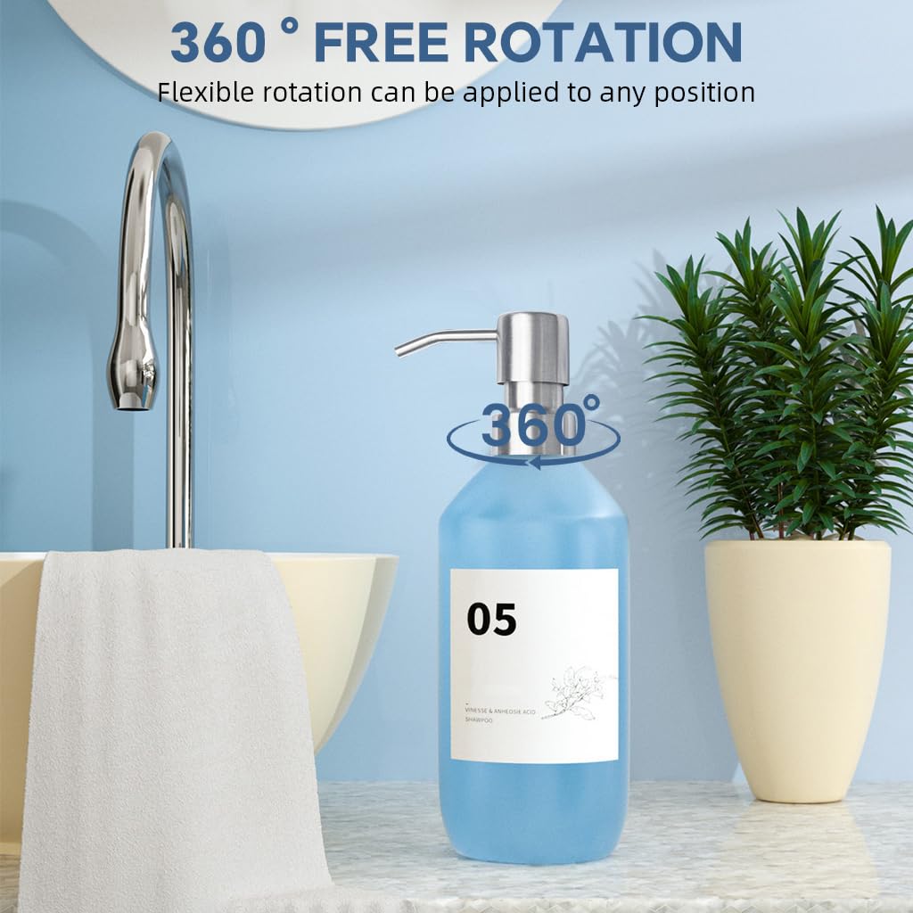 HASTHIP Soap Dispenser Pump for Bathroom & Kitchen with 304 Rustproof Design | 2 Pack Reusable