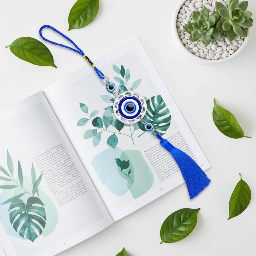 ZIBUYU Lucky Evil Eye Car Hanging Ornament for Rear View Mirror featuring Protective Amulet Design and Decorative Charm | Adds Positive Energy and Stylish Auto Accent