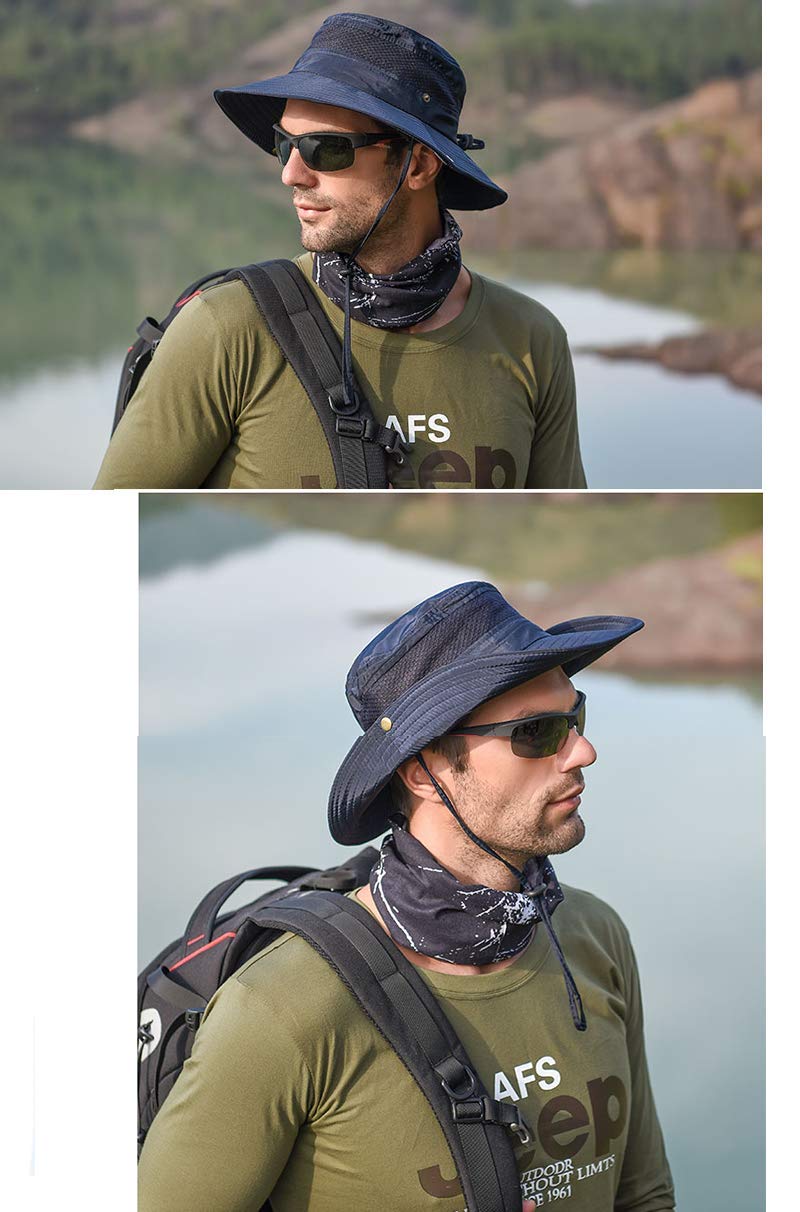 GUSTAVE Mens Bucket Hat for Summer with Adjustable Drawstring and Mesh Vent | 3 PCS