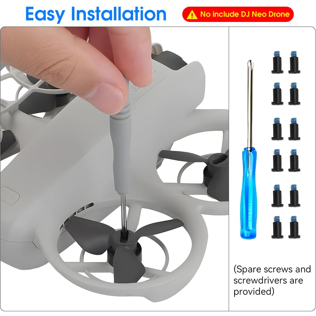 ZORBES Propellers for Neo Drone with Quick Release Design and 4pcs PC Blades | Includes Screws & Screwdriver