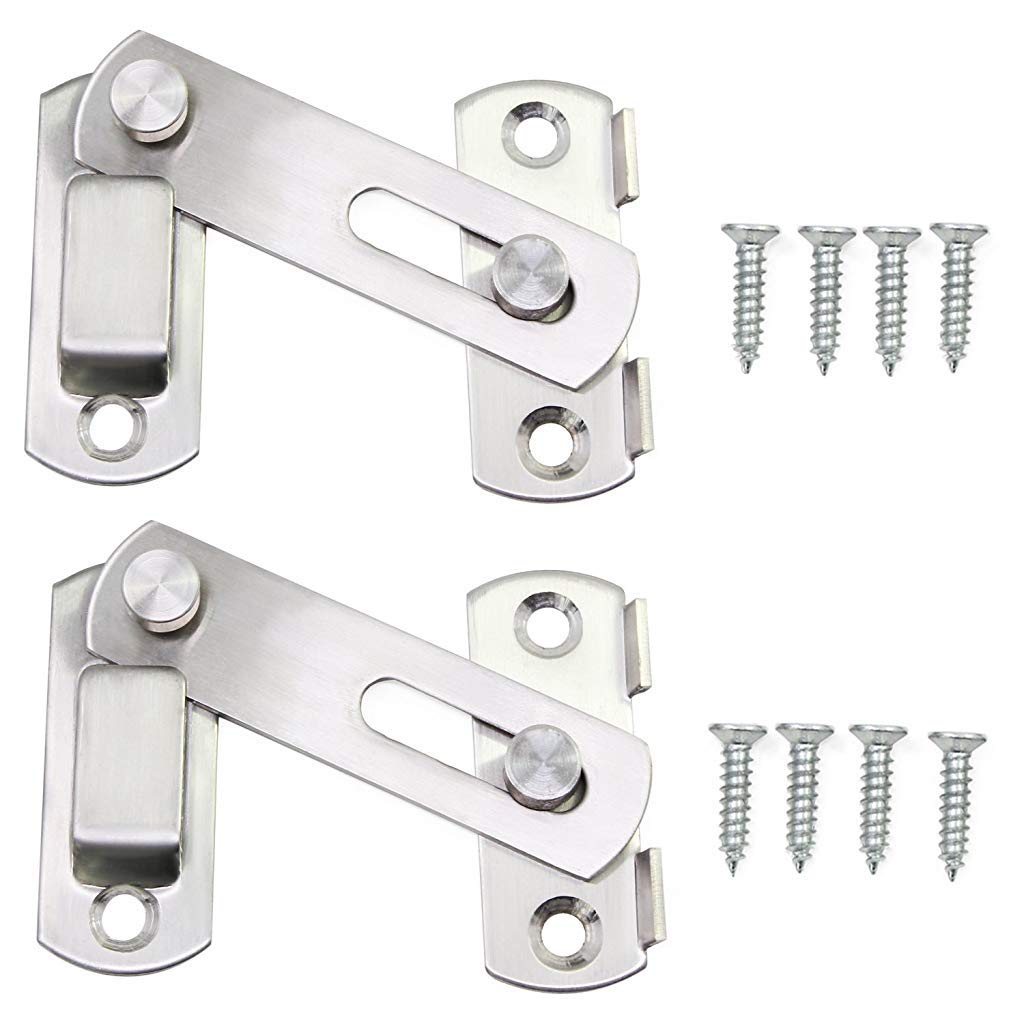 Supvox® Stainless Steel Flip Latch Gate Latches Bar Door Lock (3 Inch) - 2 Pieces