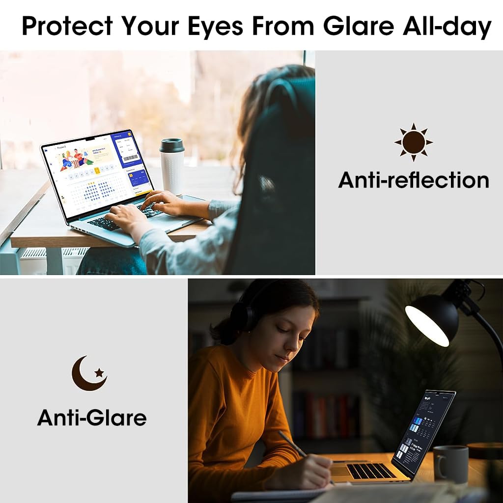 ZORBES Screen Protector for 2023 MacBook Air 15 Inch with PET HD Anti Glare Eye Protection