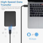 ZIBUYU® USB C to Micro B Adapter, Type C to Micro B Cable Adapter, Mini Micro B to USB C 3.1 Adapter for Hard Drive Cable, USB C Hard Drive Cable Adapter for USB 3.0 External Portable SSD HDD - 1