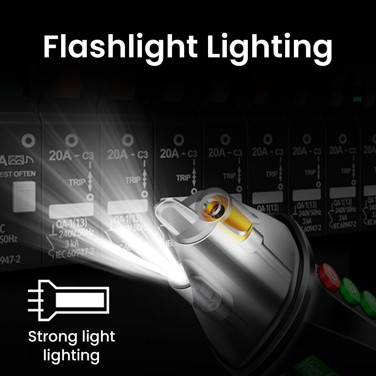 Serplex Voltage Multimeter for Electrical Testing with LCD Display and Red Laser Locator AC 12V-1000V