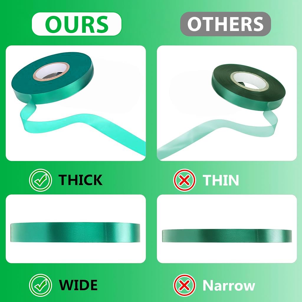 HASTHIP Gardening Twist Ties Roll for Plant Support featuring 150 ft PVC Tape in Green | Ideal for Tomato and Tree Training