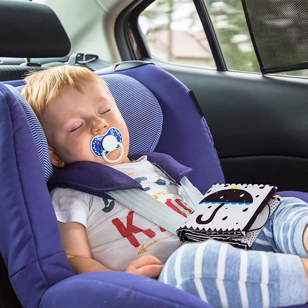 Baby Cloth Book for Early Learning with Soft Fabric Pages in White | Infant Toy