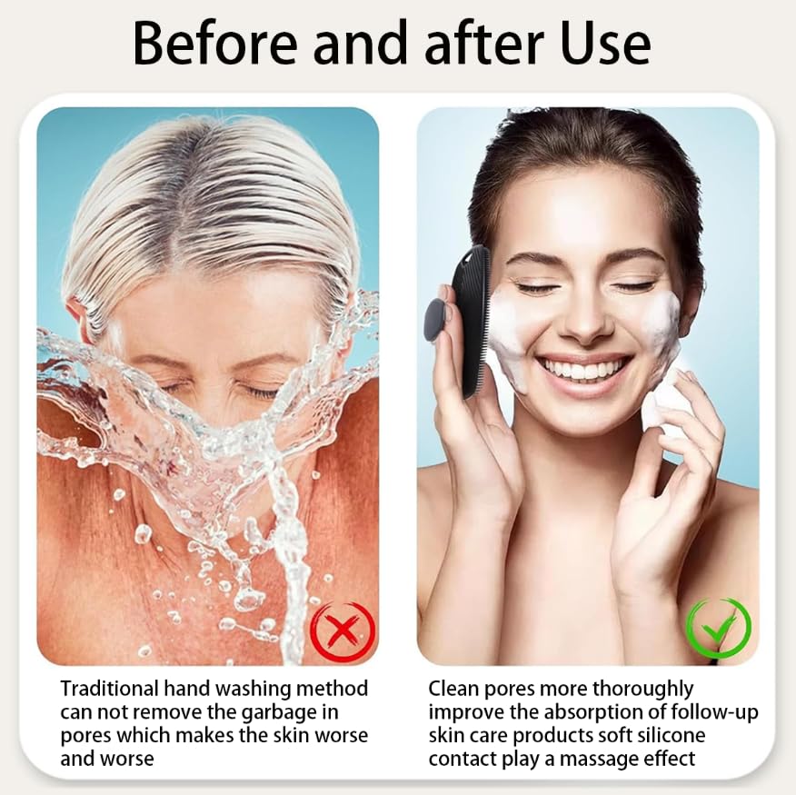 ZIBUYU Body Scrubber for Nourishing Skin with Soft Silicone Bristles | Gentle Shower Exfoliation