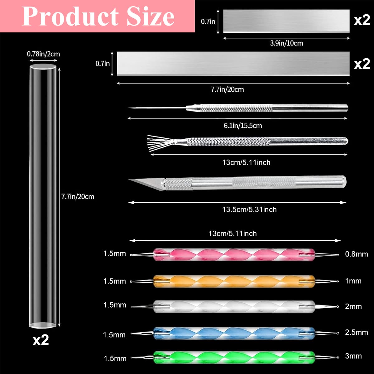 HASTHIP Clay Sculpting Toolkit for Polymer and Air Dry Clay with 14 Tools | Stainless Steel & Acrylic Set for Artists and DIY Craft