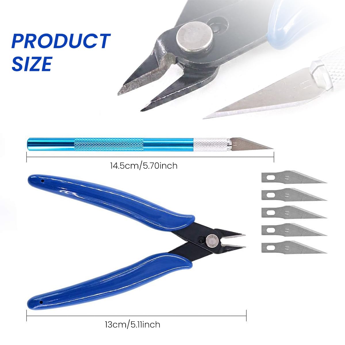 Serplex Gundam Model Tools Kit for DIY Crafts with 21 pcs and Storage Box | Tweezers, Cutter, File