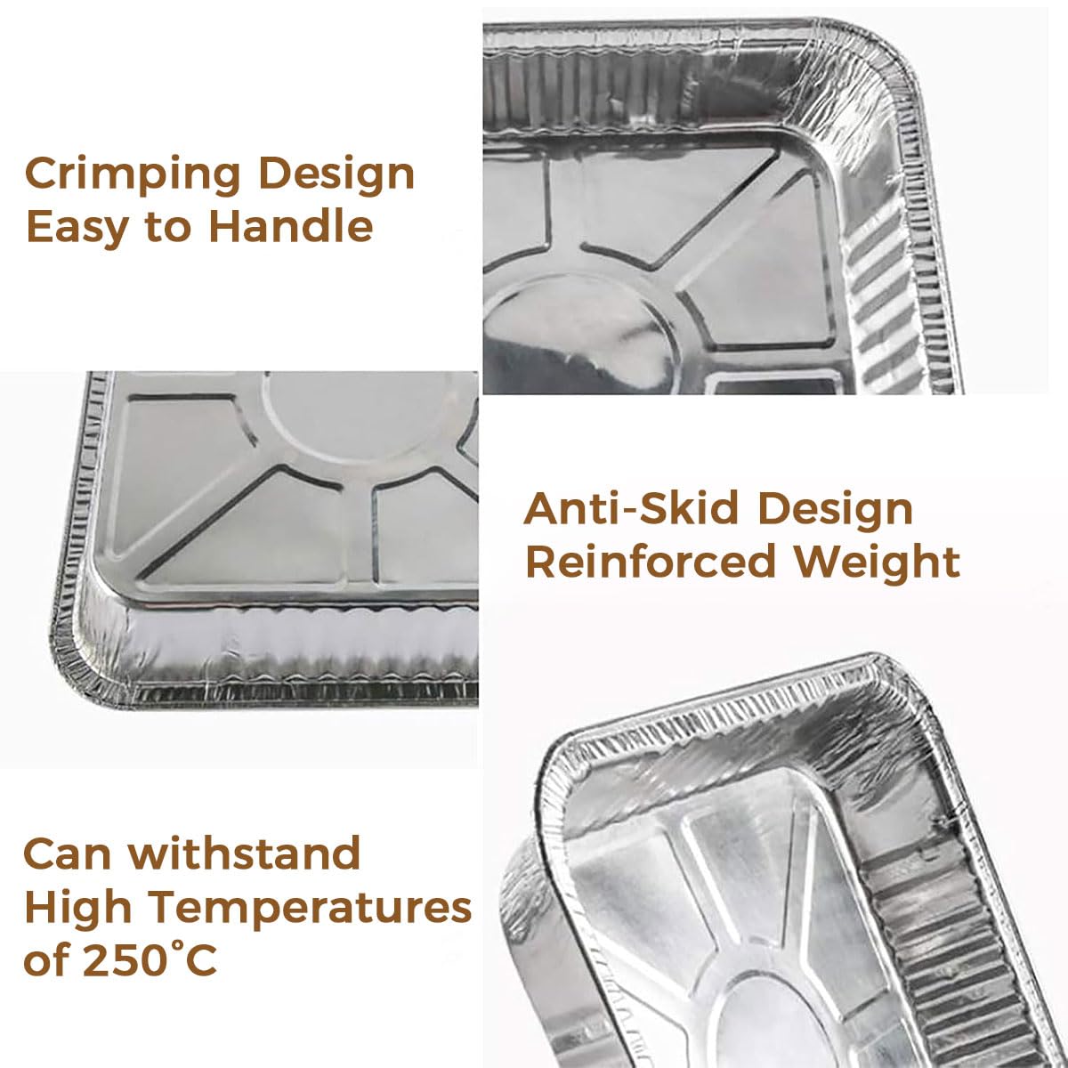 Supvox Air Fryer Aluminum Foil Trays for Baking and Cooking 20 Pcs 8 in Deep Design | Oven Safe