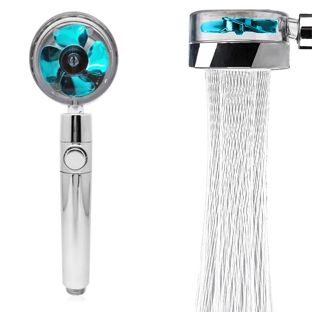 HASTHIP  Hand Shower for Bathroom, High-Pressure Water Saving Shower with 2 Filter Cotton, Hand Shower, 360¡ã Rotating Water Shower Head with Pause Switch Turbocharged (Blue)