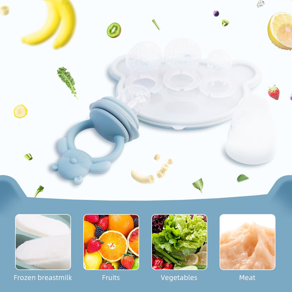 SNOWIE SOFT Silicone Pacifier Set for Baby Feeding with Ice Cube Tray | BPA Free Teether