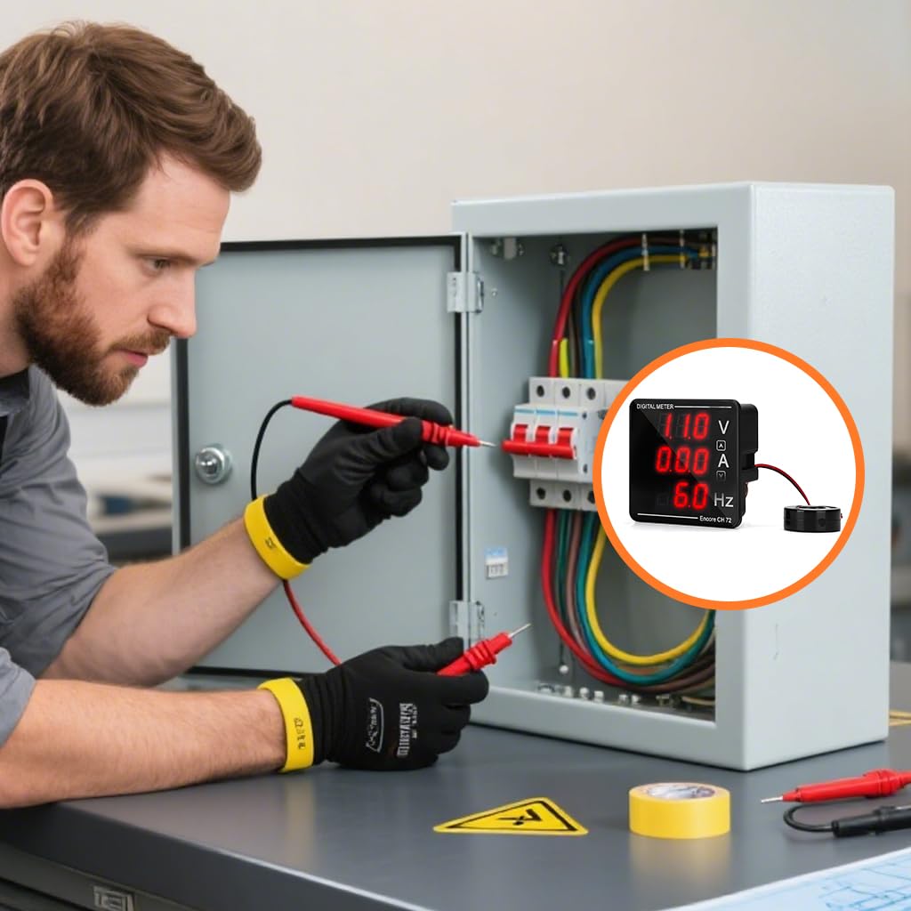 Serplex AC Voltage and Frequency Meter for Industrial Use with LCD Display 120A 500V | Accurate Power Measurement