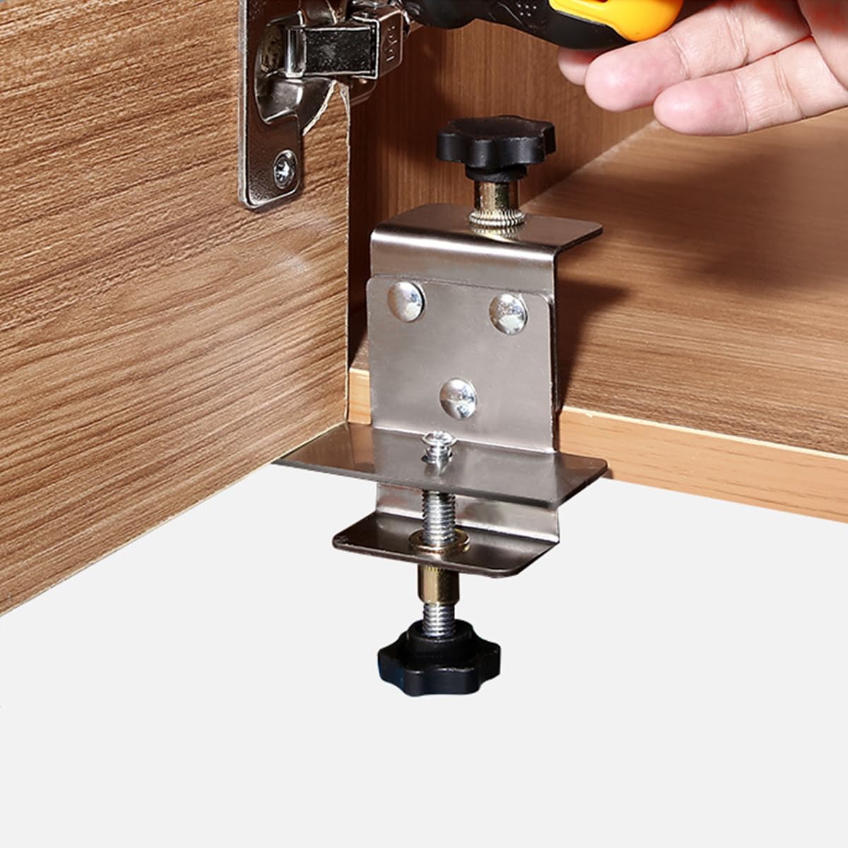 Serplex Cabinet Door Installation Jig for 15–45mm Thickness with Built‑In Door Support Arm | Heavy Duty Stainless Steel Mounting Tool