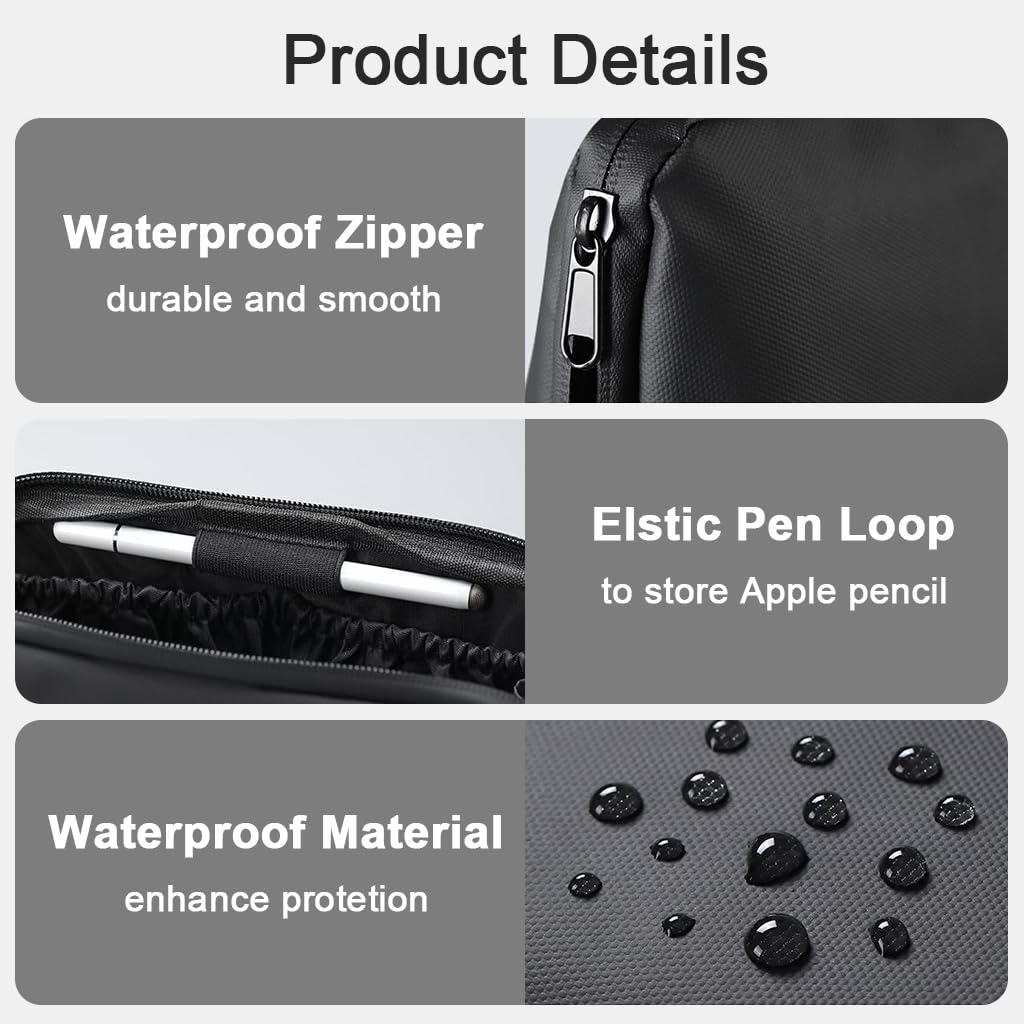 ZORBES Cable Organizer Bag for Travel featuring Multi Compartments and Waterproof Material | 154x153x152mm