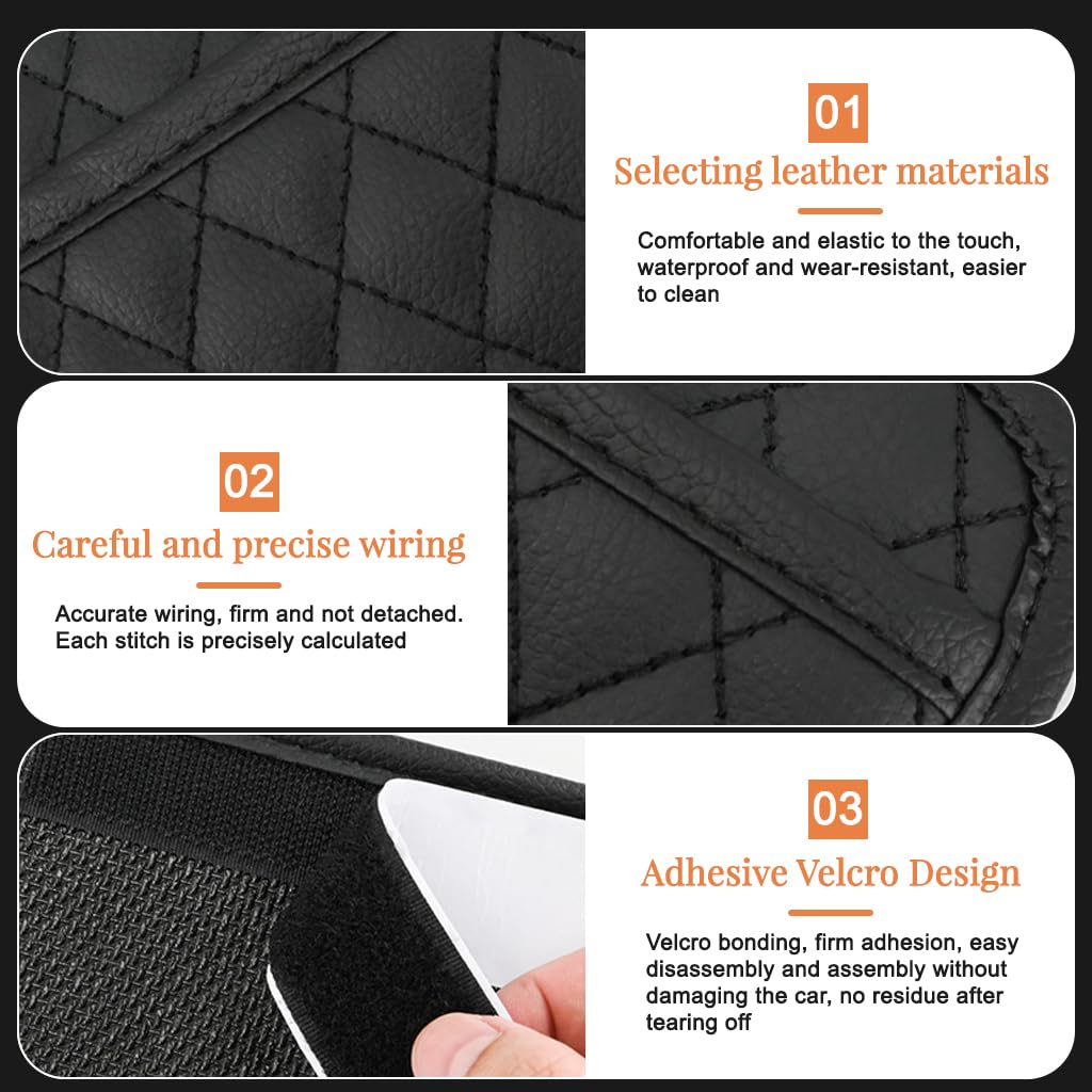 STHIRA Car Phone Storage Organizer for Dashboard and Door Use with Self Adhesive PU Design 25.5x14.5cm