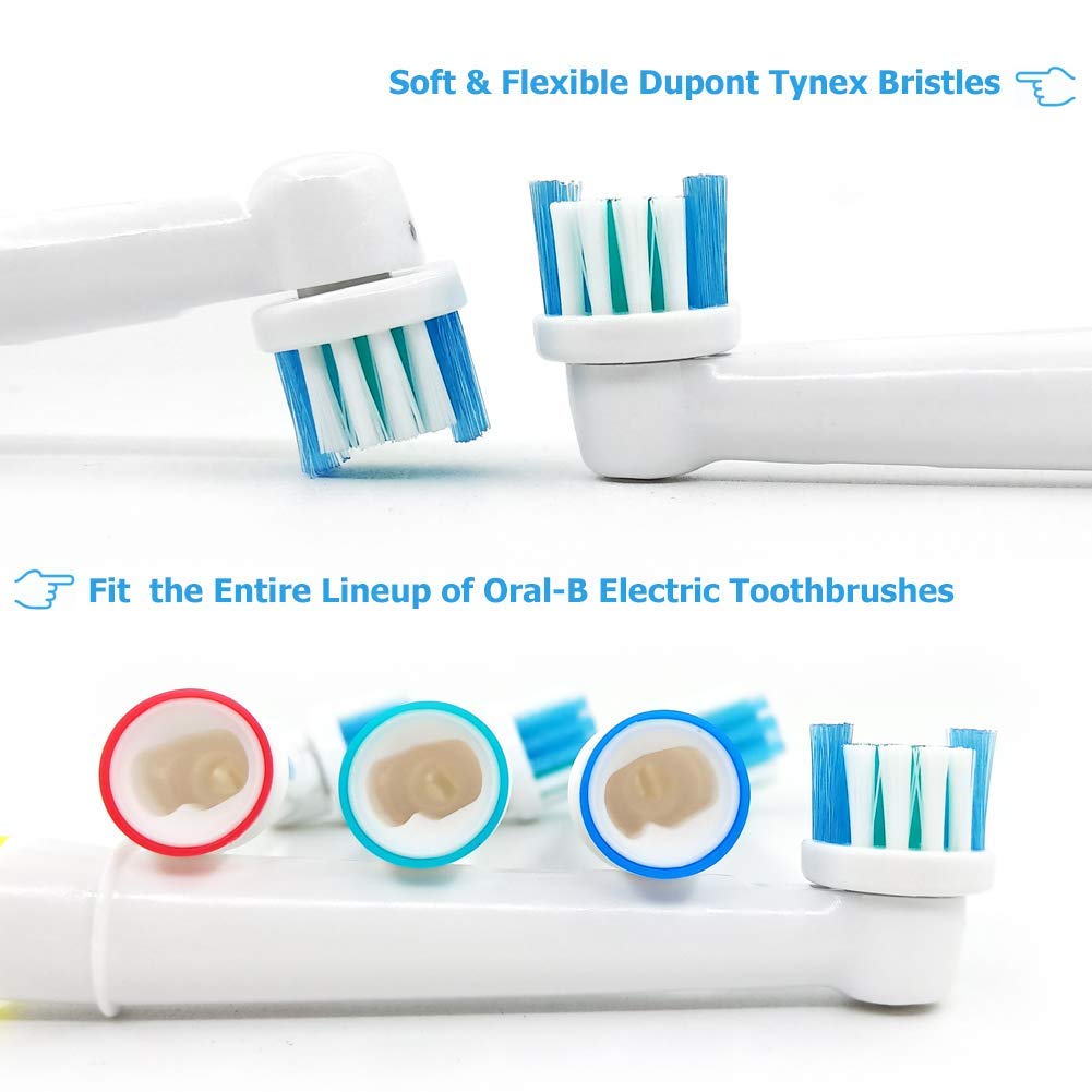 HANNEA Replacement Toothbrush Heads Precision Clean Brush Heads Replacement Refills for Braun Oral-B Electric Rechargeable Toothbrushes, Pack of 12